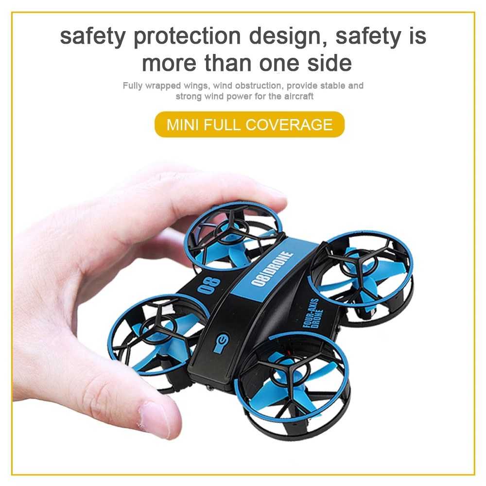 Mini Four-axis Indoor Flight Pressure Fixed Height Roll Side Flying Remote Control UFO Novice Entry Aircraft Drone