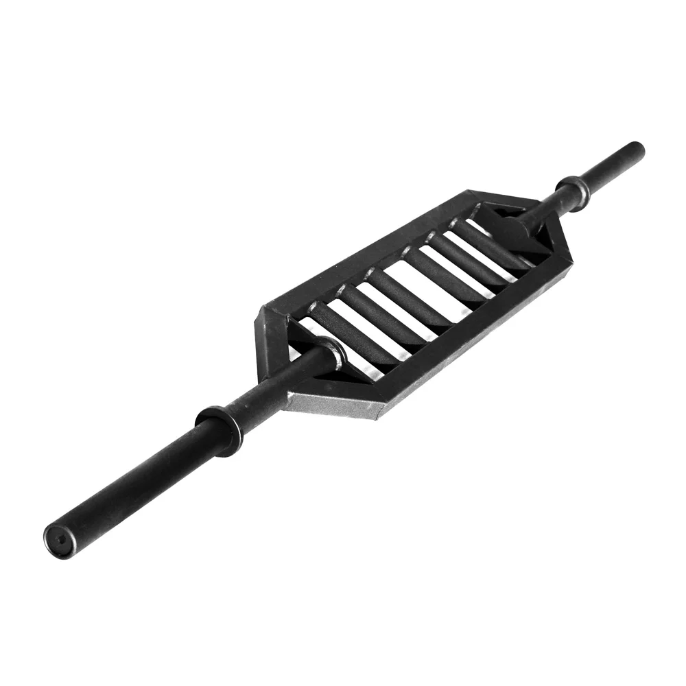 Weightlifting Chrome Solid Steel Barbell Bar with 2 Spring Collars for Weight Training and Powerlifting for gym equipment