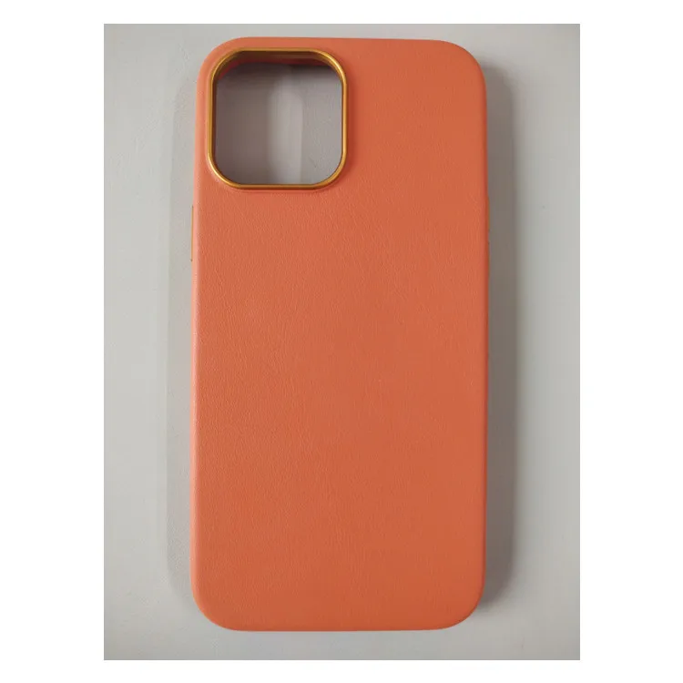 Skin friendly and Eco friendly leather silicone leather iPhone case for iPhone 12/13