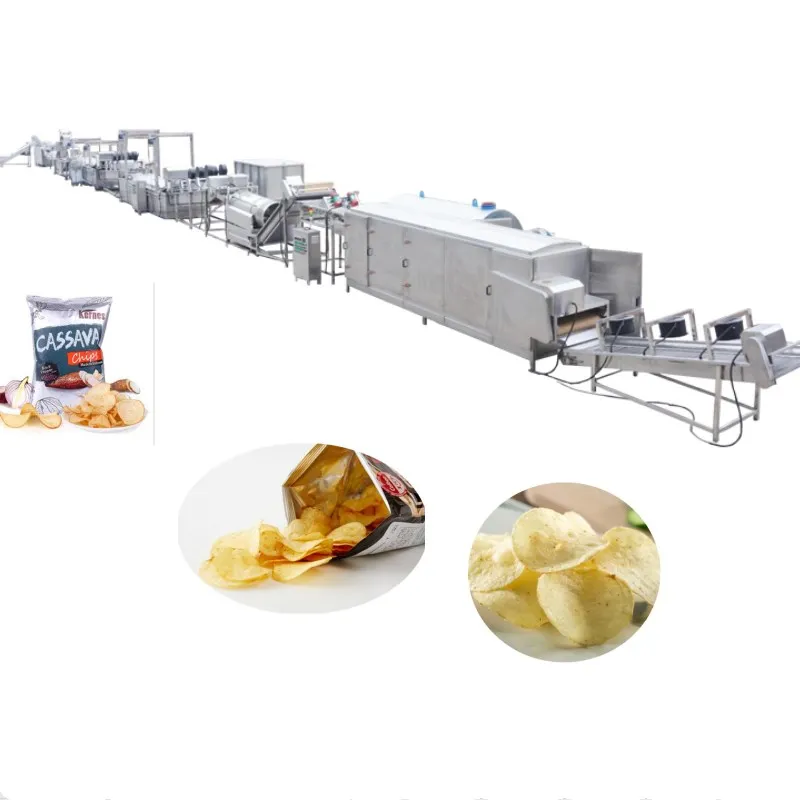 304 stainless steel fresh potato chips production line with CE ISO 9001