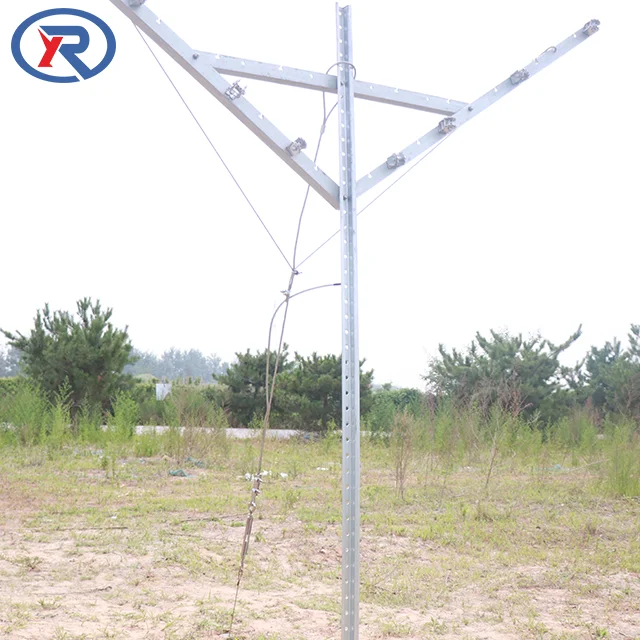 V shaped Y shaped Metal galvanized metal vineyard open gable trellis system post for Table Grape