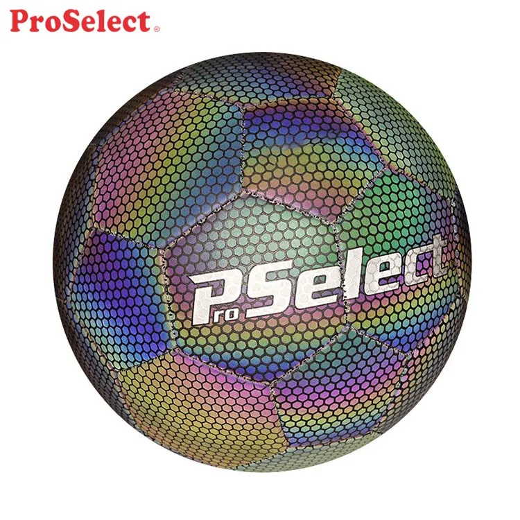 Proselect iridescence Stock PU Leather Football , Artificial Leather Soccer Ball Pu Material
