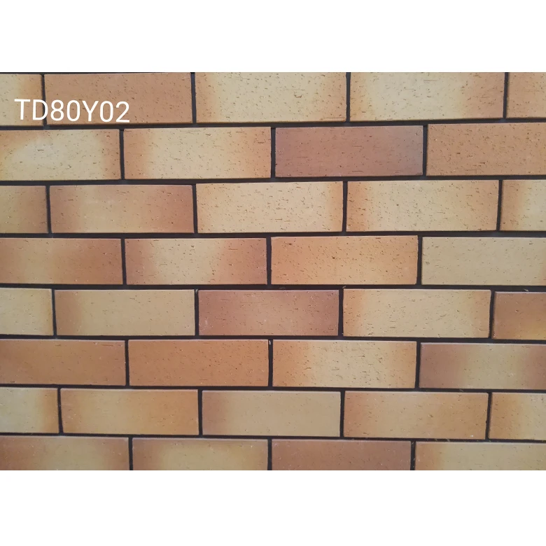 Hot selling exterior retaining wall facing thin clay brick slip clinker brown red wire cutting facade cladding terracotta bricks