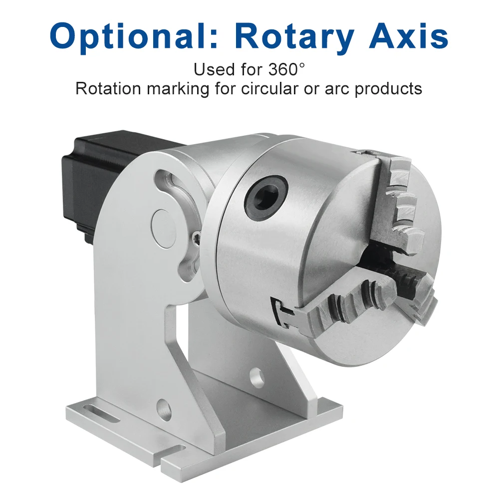 Raycus MAX Fiber Laser Marking Machine  with Rotation axis for Metal Fiber Marker 20w 30w 50w 100w Laser Marking Machine