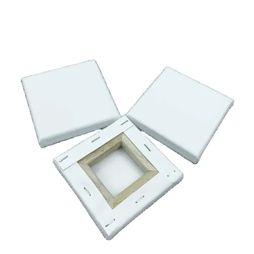 Hot Wholesale Paulownia Wood 280g 10*10cm Cotton Material Three Layers Of Acid-free Blank Stretch Canvas