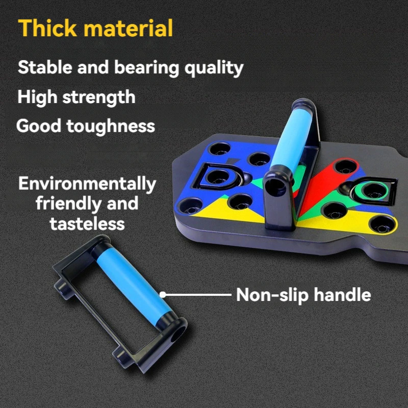 Home indoor fitness equipment muscle training body building push up rack board system with exercise bands