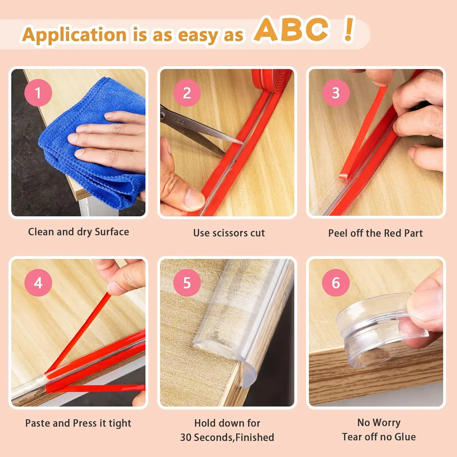 Wholesale OEM Strip Clear Corner Covers Baby Proofing Edge Safety Bumpers Protectors with Upgraded Pre-Taped Strong Adhesive