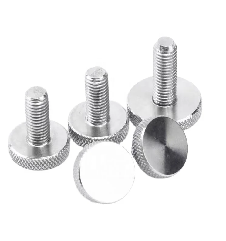 China High precision M3 M4 M5Anodized Colored Stainless Steel Brass Aluminum Plastic Knurling Twist Knob Knurled Thumb Screw