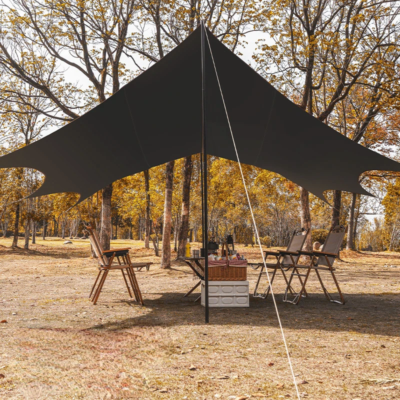 Outdoor Waterproof Sun Shelter Camping Tarp Beach Canopy Picnic Camping Shelter