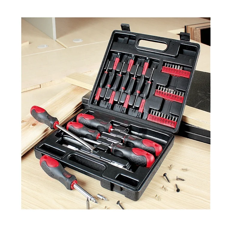 Набор отверток 45 шт., набор прецизионных насадок для отверток с ручкой из термопластичной резины, с удобной коробкой, в цветной коробке