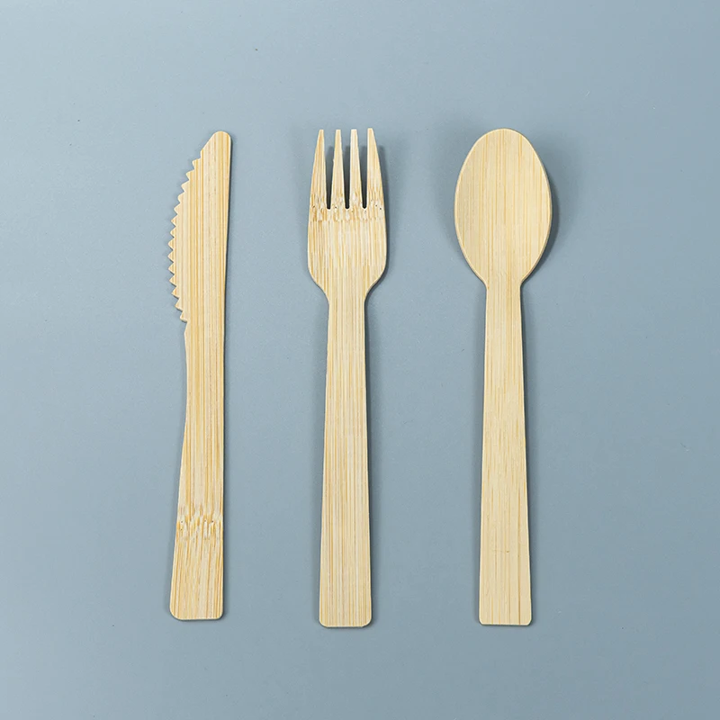 wholesale nature organic 170 mm bamboo knife fork disposable