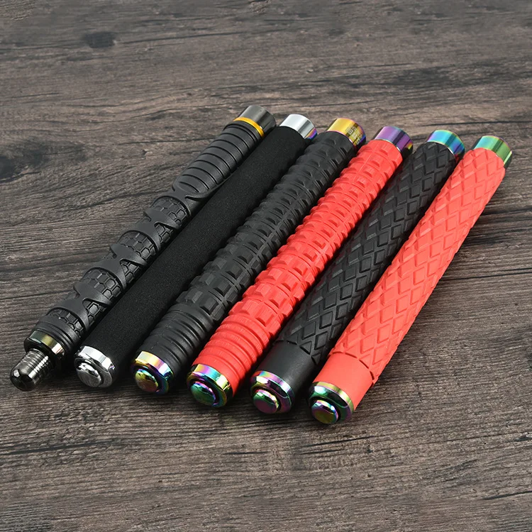 C0699 64cm metal Outdoor portable Retractable Self defense Sticks Telescopic Poles Three Section can be broken bricks