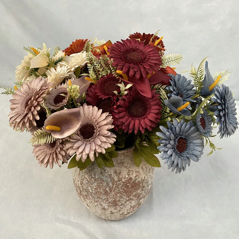 Wholesale Fake Flowers 11 Head Autumn Chrysanthemum Artificial Flowers For Wedding