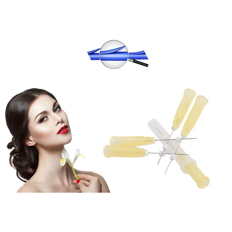 Factory price supply most popular product beauty use bulk pdo thread W blunt cannula 30g 25mm eye thread eyebag lift mono