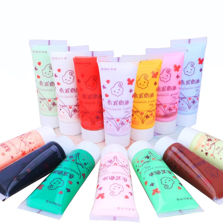 50 г, 100 г, силиконовые полимерные игрушки, деревянное имитационное украшение для напитков, клей для мороженого