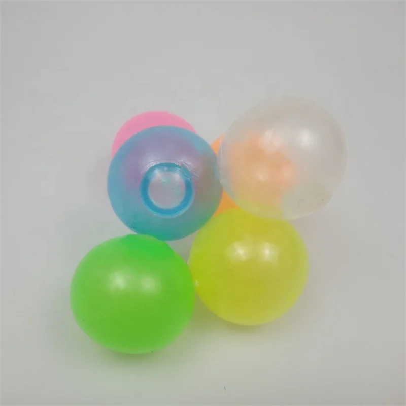 Novelty Glow In Dark 3-10cm Stress Relief TPR Funny Stick Wall Ball