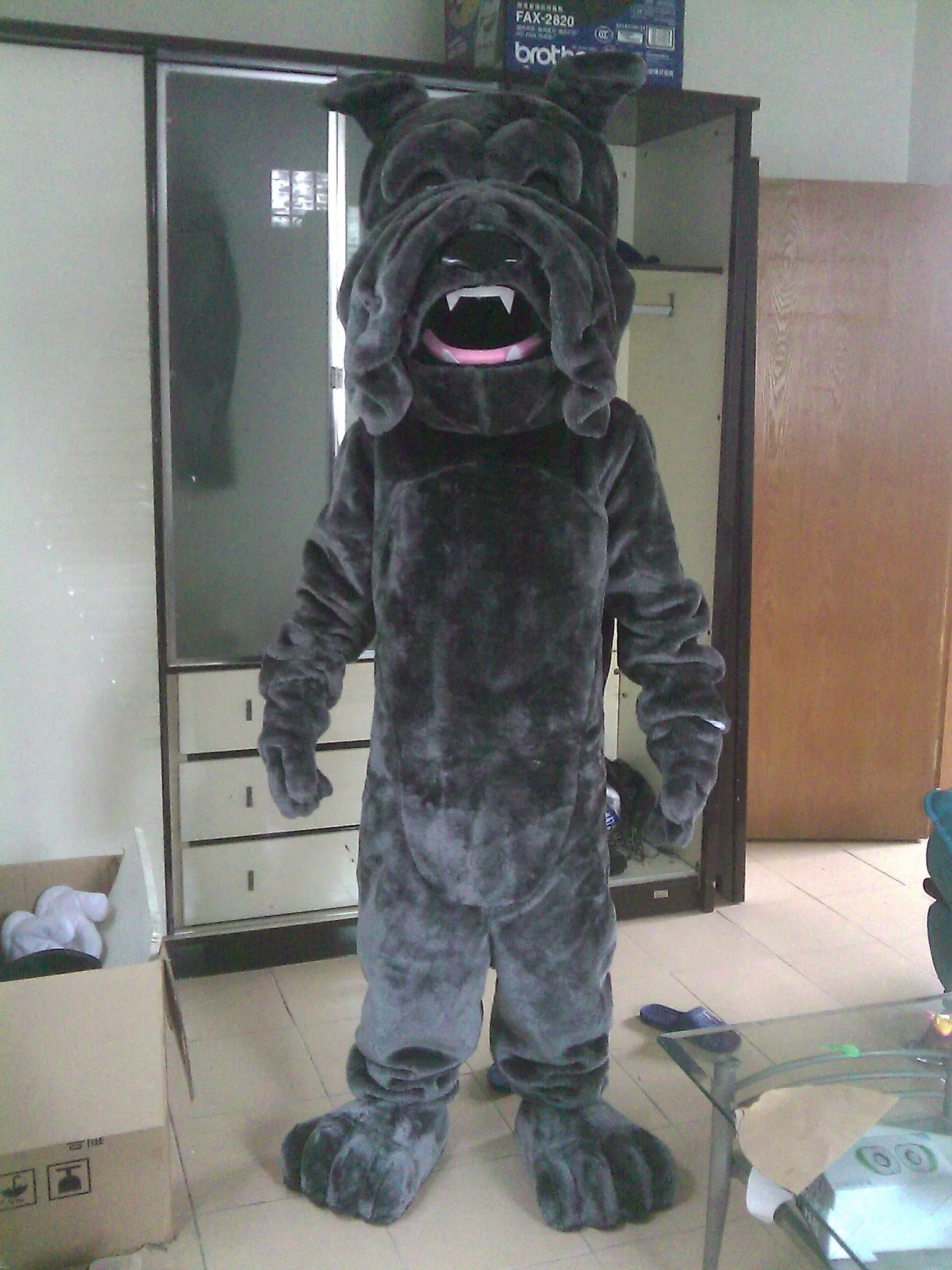 Unisex XXL Size Bulldog Mascot Costume High Quality Adult Anime Style Animal-Themed Plush Includes Helmet Parties Holidays Sale