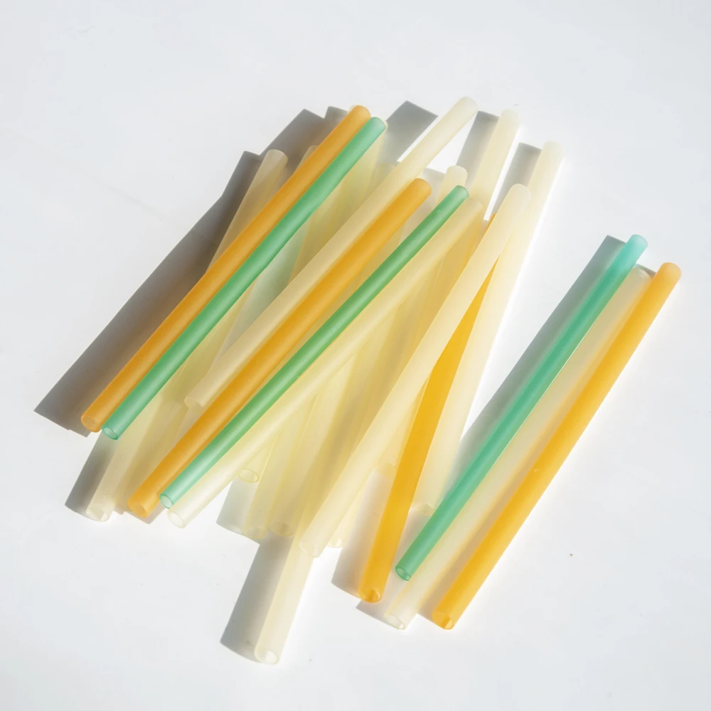 Individual packed biodegradable straws Edible Colorful eatable Cornstarch Juice Rice straw