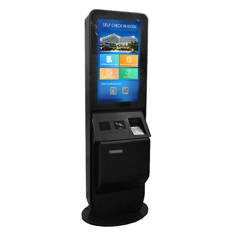 Hotel Card Touch Screen Kiosk Credit Card Payment Machine Self Check In Kiosk