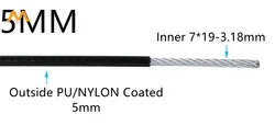 Fitness Equipment Galvanized Steel Cable Tpu Coating