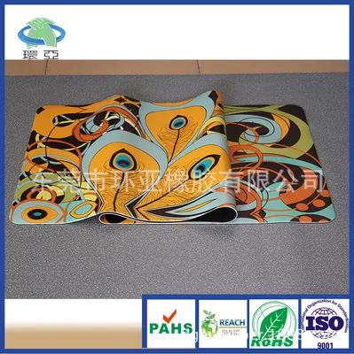 BSCI Factory Sport Aids Single Color Available Custom Design Print PU Travel Yoga Mat