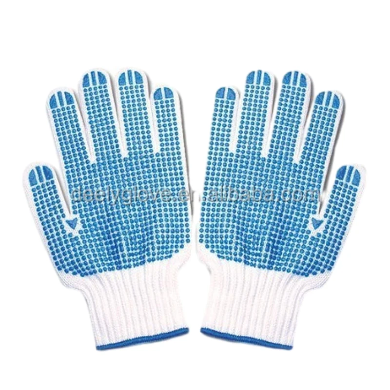 Labor Protection Safety Cotton Dotted Glove Thickened Wear Resistant Breathable Work Gloves