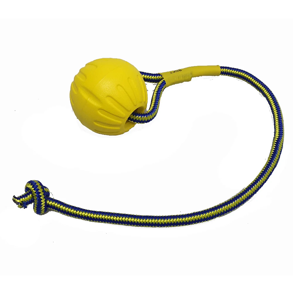 
L Factory float floating aqua eva tough ball chew pet dog toy with rope 