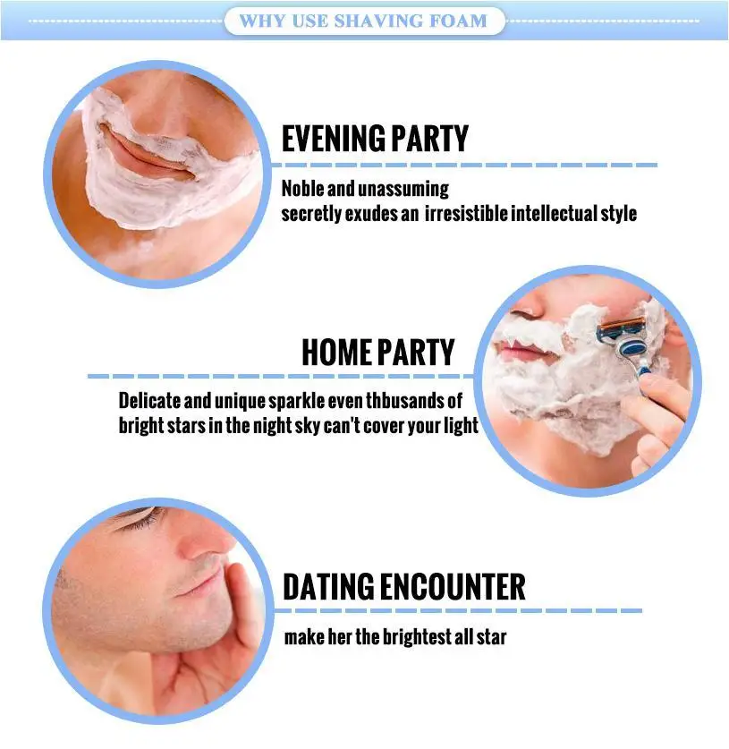 400ml Factory Direct Wholesale Shaving Bubble Foam Men