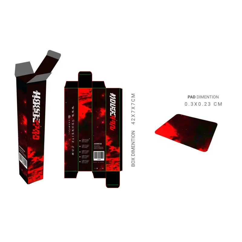 Box packaging 2023 custom high quality mouse pad packaging box wholesale 4c coated hot sale paper box