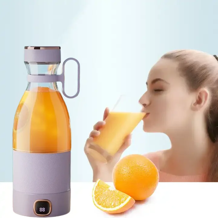 Portable Juicer Cup 800ml with BPA Free Healthy Material Lemon Orange Juice Blender USB Rechargeable Sports Drink Bottle