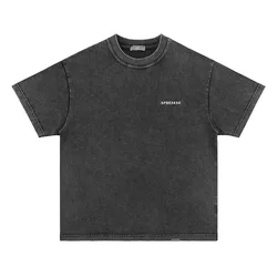 T Shirt Manufacturer Hot Sale Oversized Round Neck 100 Cotton T Shirt Men Washed Tshirts Clothing