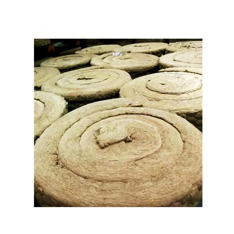 Rock wool blanket fireproof rock wool roll corrugated rock wool for sandwich panel