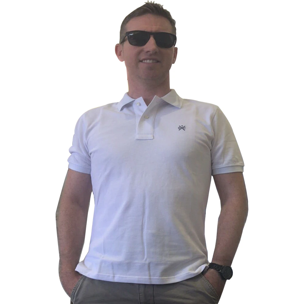 Top sell best quality man sublimation 3 color stripe custom embroidered polo shirt