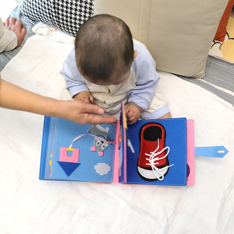 New Educational Busy Board Book Kids Sensory Montessor Tos Activities leaming Board Felt Toddler Busy Board For Kid