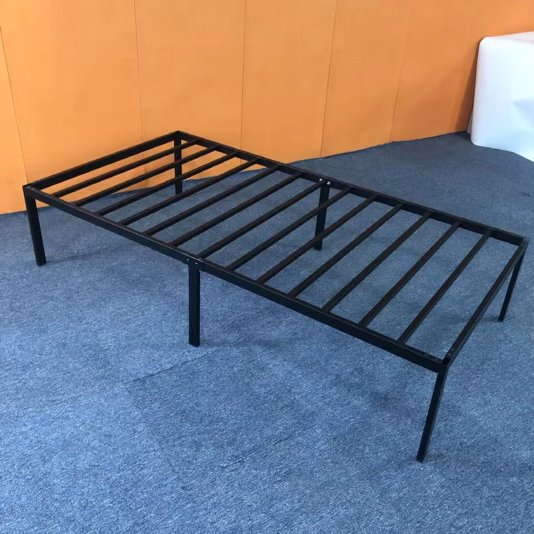 Sanyee Customizable Modern Hotel Furniture European Design King-Size Iron Bed Frame Durable Bedroom Living Room School Hospital