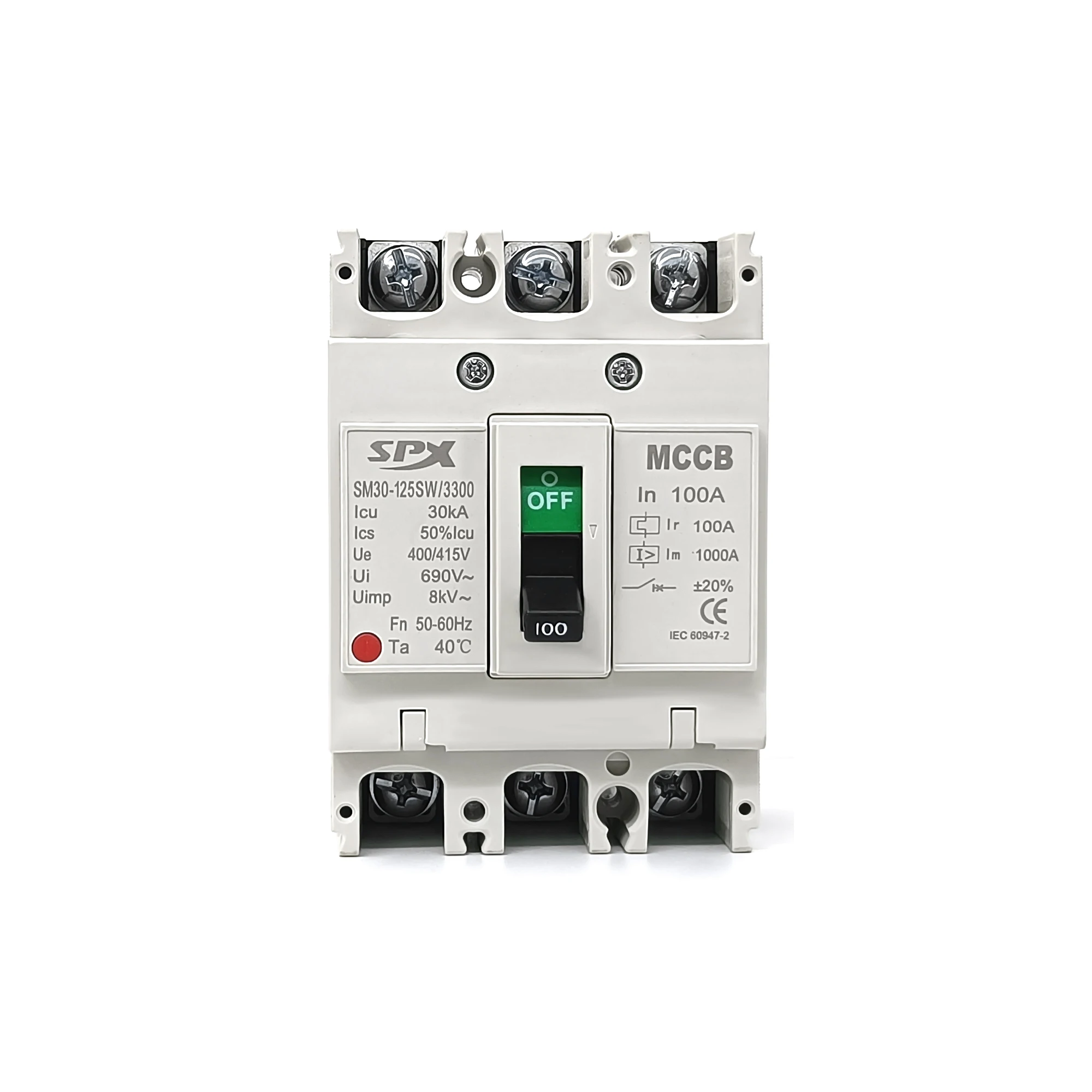 Автоматический выключатель SPX SM300-1600S/3300 переменного тока 1250A mccb 3P 1250 ампер