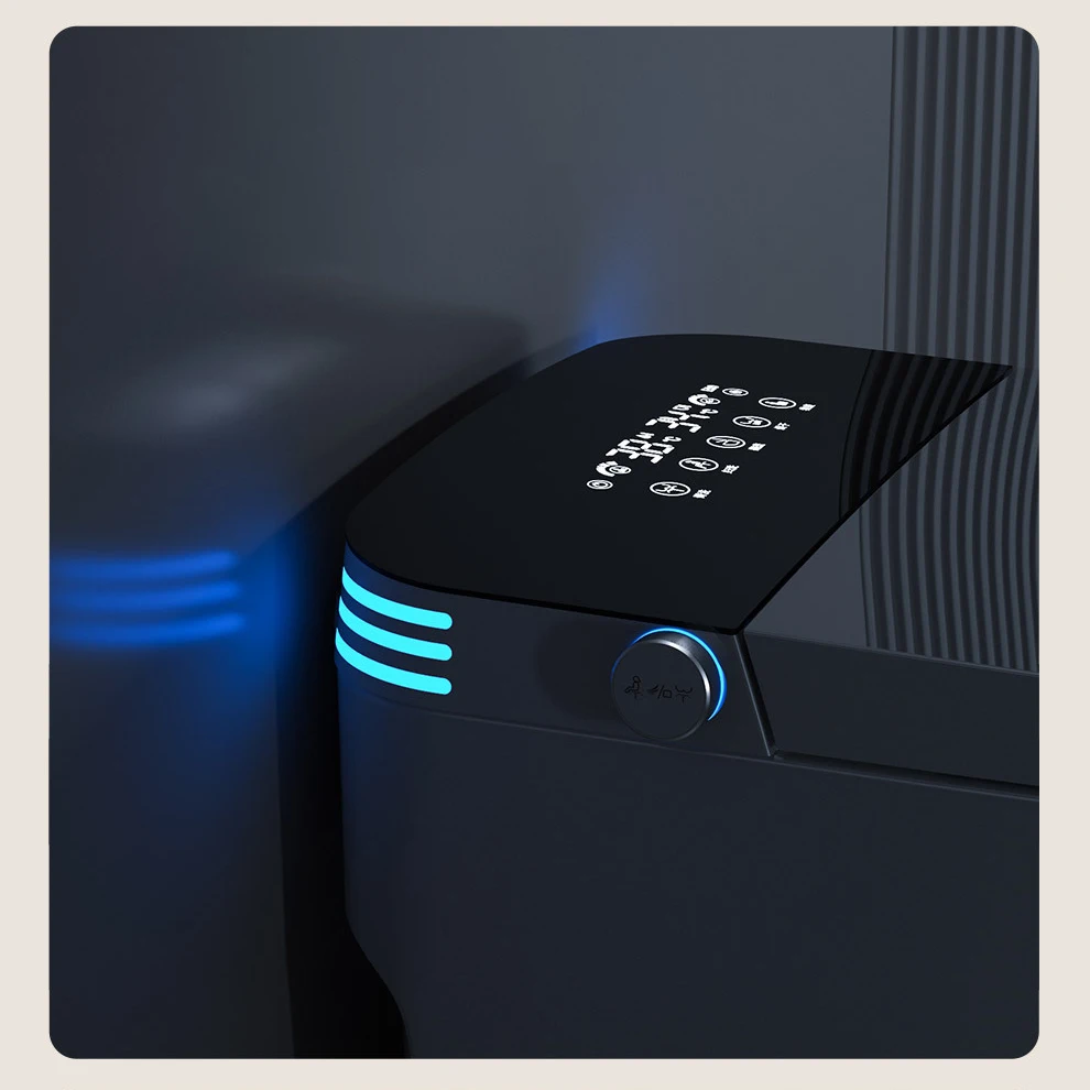 Digital Smart Toilet High Tech Electronic Smart Toilet Bowl Bathroom Floor Standing Smart Automatic Public Toilet