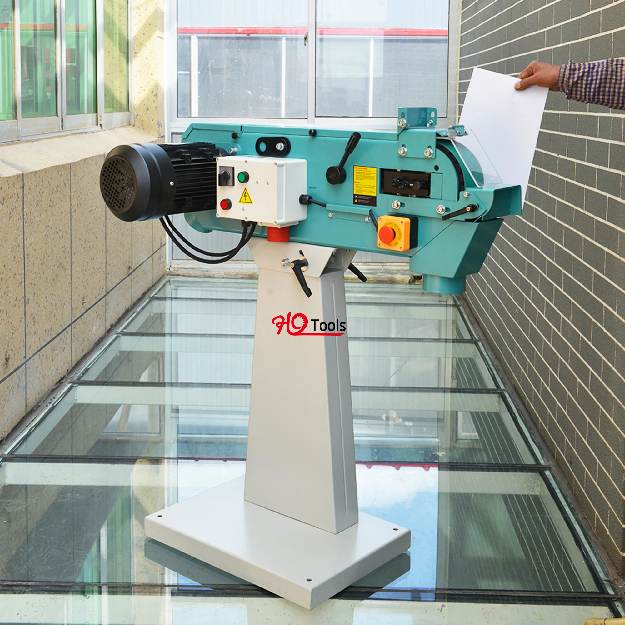 HYstrong 150mm Industrial Stand Belt Sander Grinder Machine Bench Grinding Machine with 3.3 KW Power HY150BS