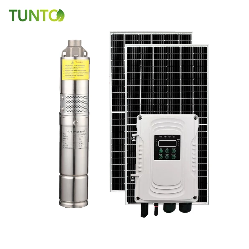 1HP головка 60 м DC48V на солнечной энергии погружной dc насос для воды глубокой скважины с солнечным контроллером mppt