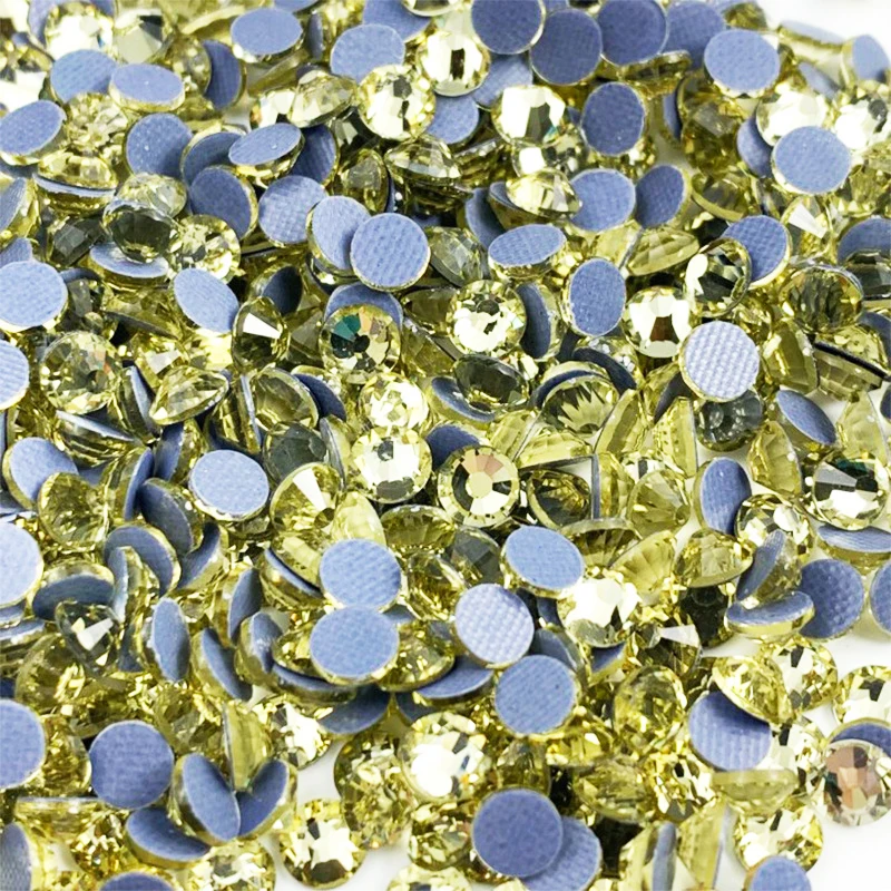 Wholesale Glass Iron On Rhinestone Crystal Heat Transfer Washable Back Bulk Hotfix Rhinestones