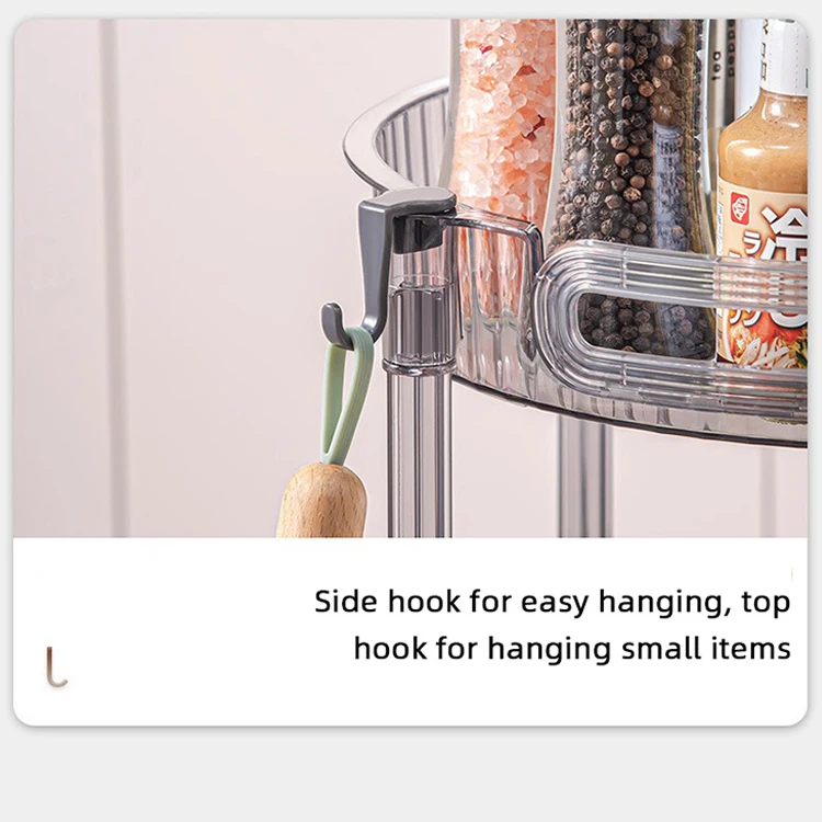 Plastic Shelves Storage 1/3/4 layers Rotating Vegetable Shelving Kitchen Floor Multilayer Shelving Storage Rack