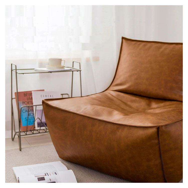 Unique Shape leather-cloth Fabric Lazy Sofa Kids Bean Bag Chair Sofa chair Floor Sofa cover
