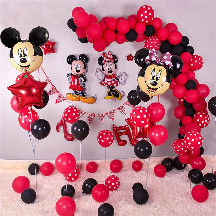 Wholesale Girl Mickey Minnie Foil Helium Balloon Cartoon Character Theme Wedding Balloon Set For Birthday Party Decoration