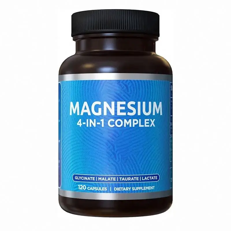 High Absorption Customized logo Magnesium 4 In 1 Complex Capsules Magnesium Glycinate Support Immune Bone Health