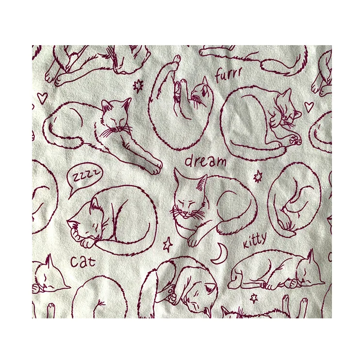 250 gsm custom fabric  digital printing 95 cotton  5 lycra fabric cut service