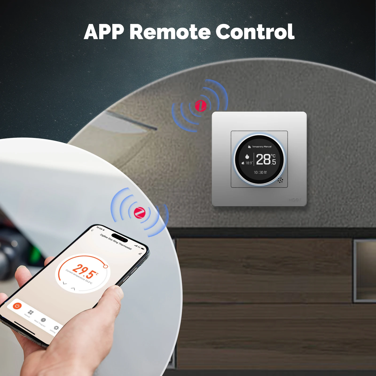 Floor heating, Electric heating, Boilers, Water heaters Tuya Zigbee 3.0 Smart Thermostat Room Temperature Remote Control 95-240V