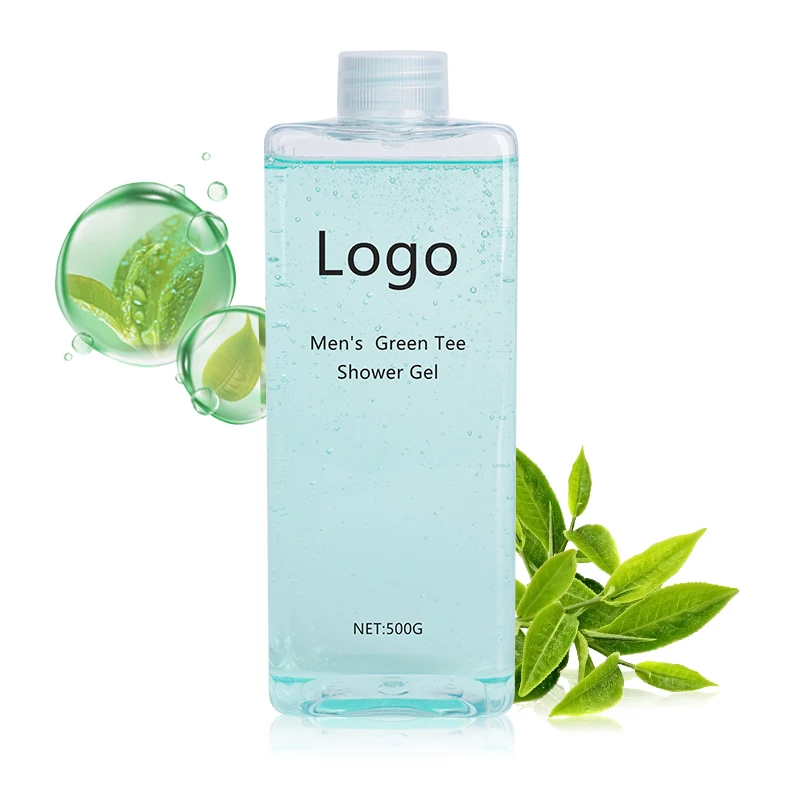 
OEM factory private label mens body green tea natural organic shower gel 