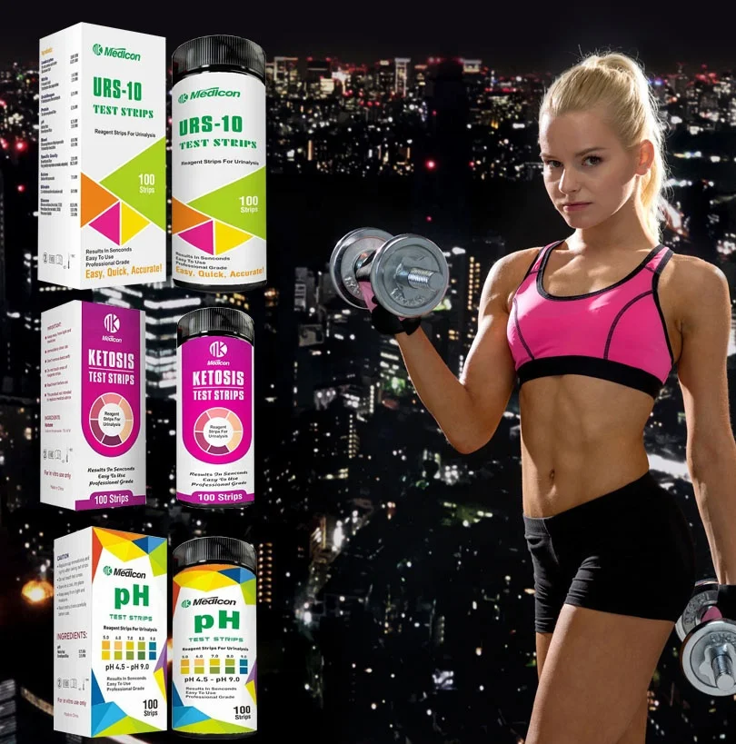 MDK Changchun Medicon rapid Ketone Test Urine Strips Urine Reagent Strip 10