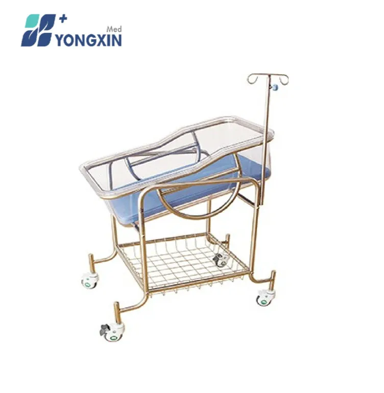 YX-B-4 Cheap Infant Hospital Bed Acrylic Baby Crib Neonatal Cribs Baby Bed
