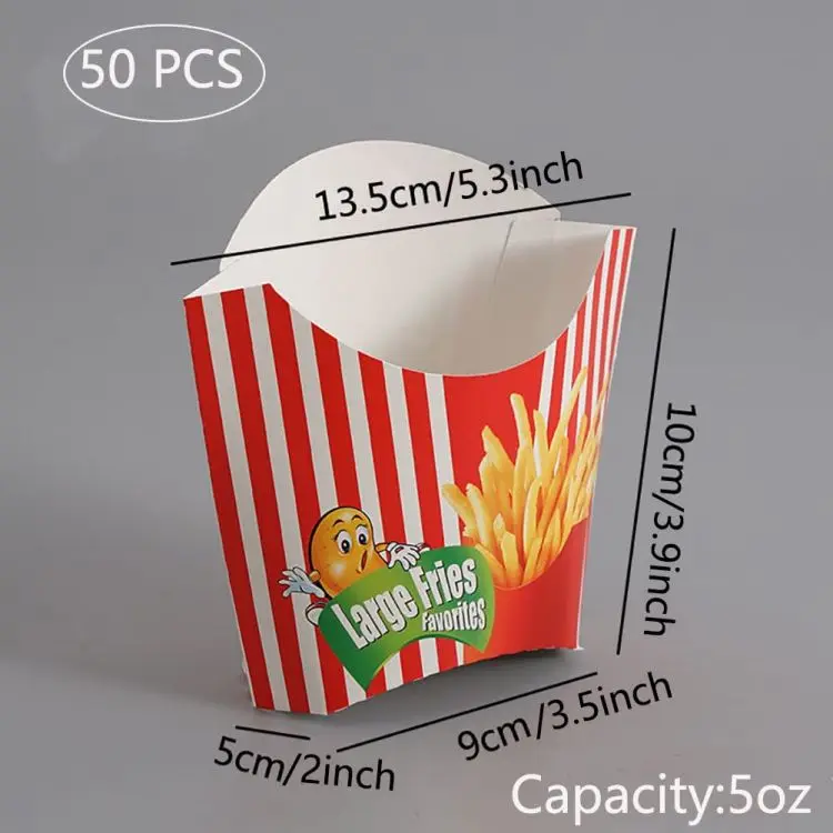 Style Restaurant Cooking Packaging Hamburger Environmentally Friendly Materials Safe Hygienic French Fries Box